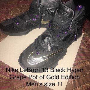 Nike LeBron 13 Black Hyper Grape Pot of Gold